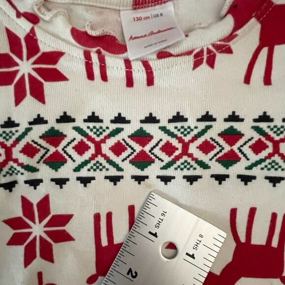Hanna Andersson Holiday Dress - Girls Sz 130 (US 8) - Red Reindeer Print - EUC - Picture 4 of 4
